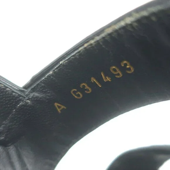 Chanel 16C Sequin Slingback Sandals Black Size 38.5 - Picture 10 of 12